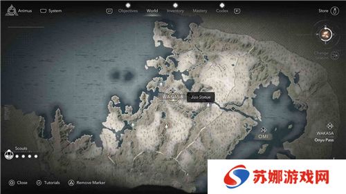刺客信条影若狭**像位置一览